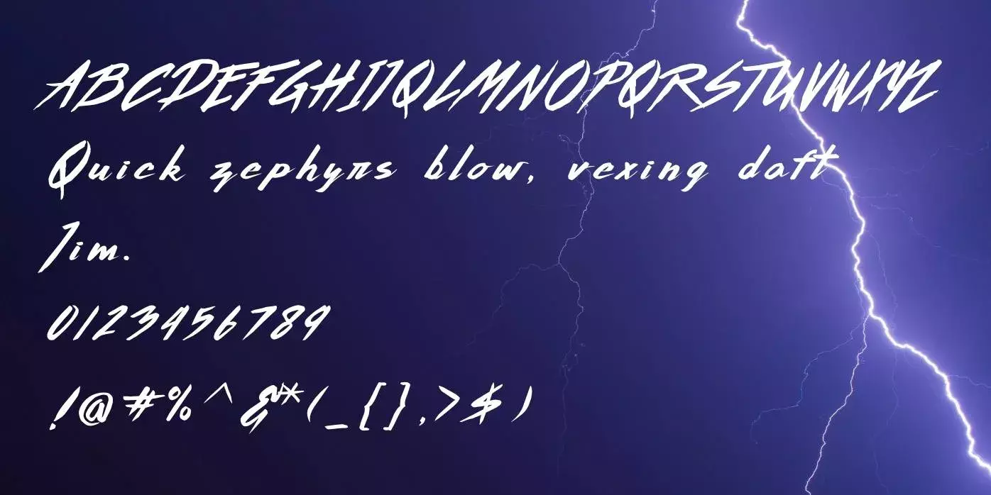 Thunderstorm Font