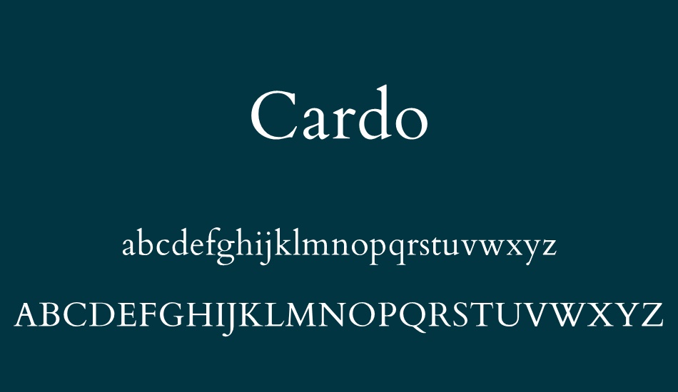 Cardo Font Free