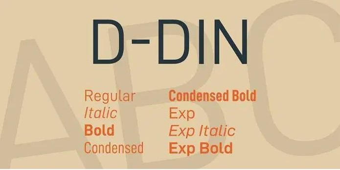 D DIN Font Free Download