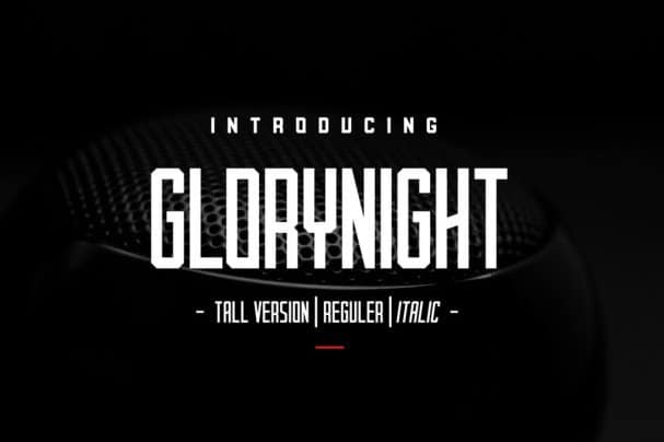 Glorynight Tall Version Font Free Download