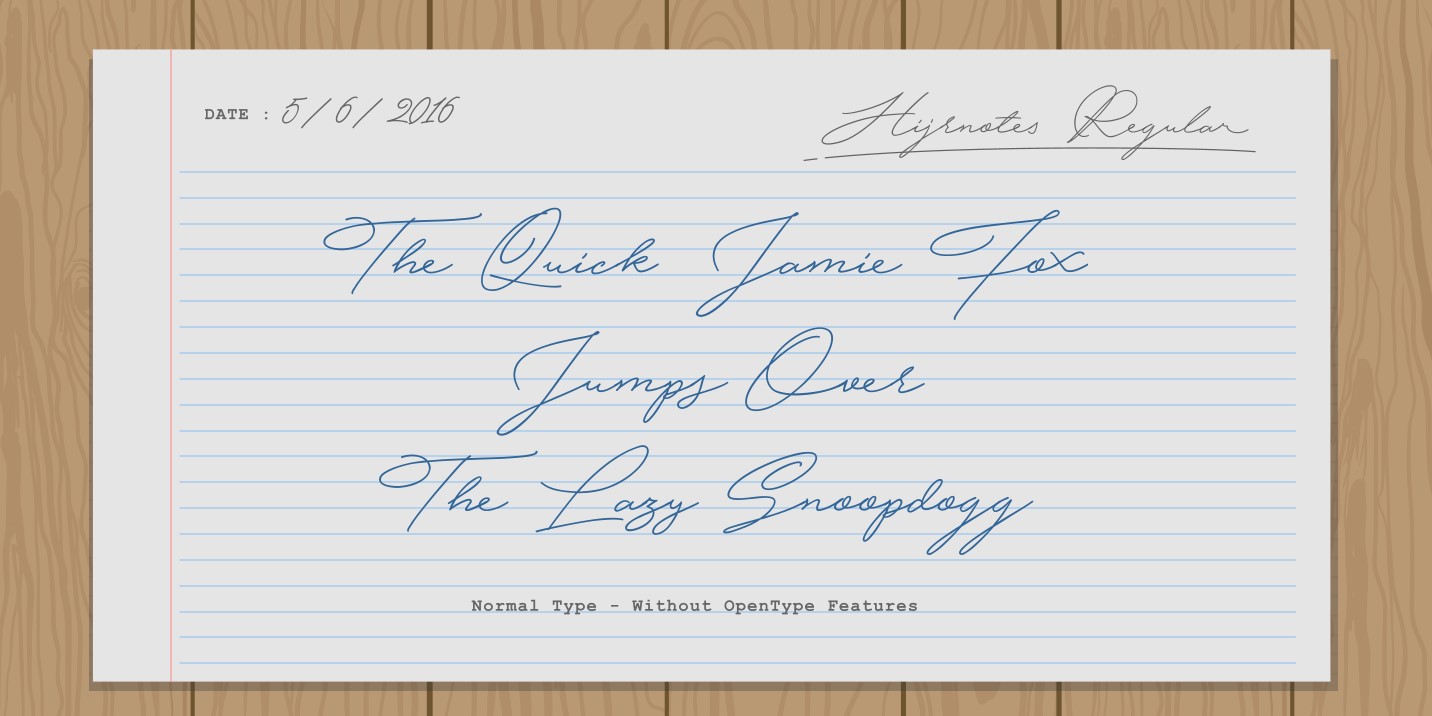 Hijrnotes Script Font