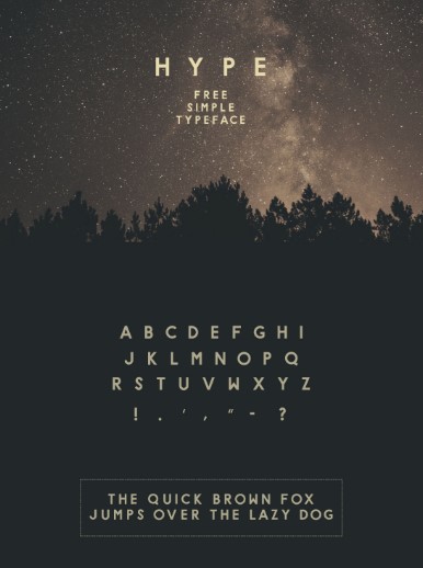 Hype Free Typeface Font