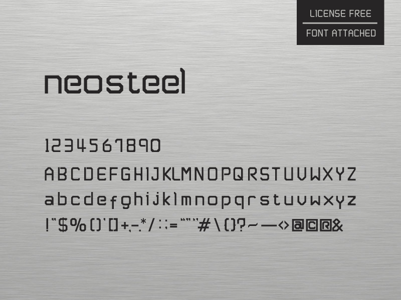 Neosteel Font Free