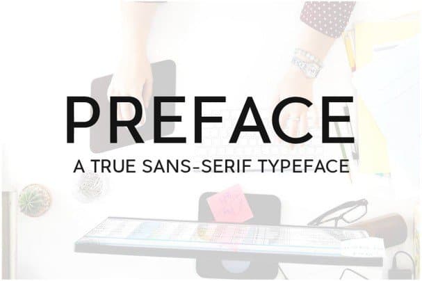 Preface Sans-Serif Typeface Free Download