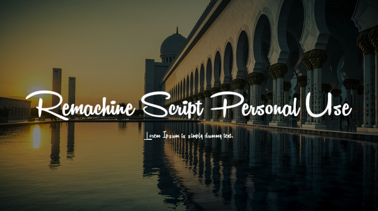 Remachine Script Font Free Download