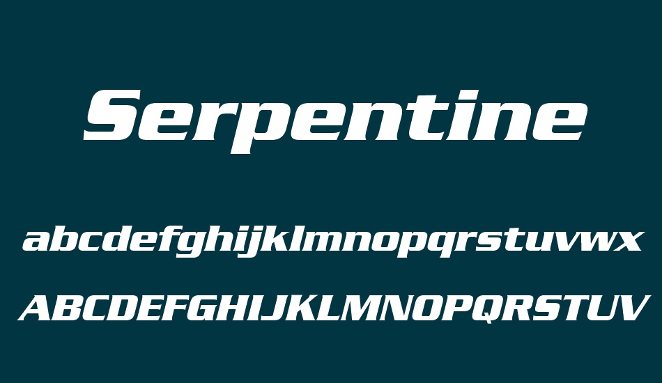 Serpentine Font Free Download