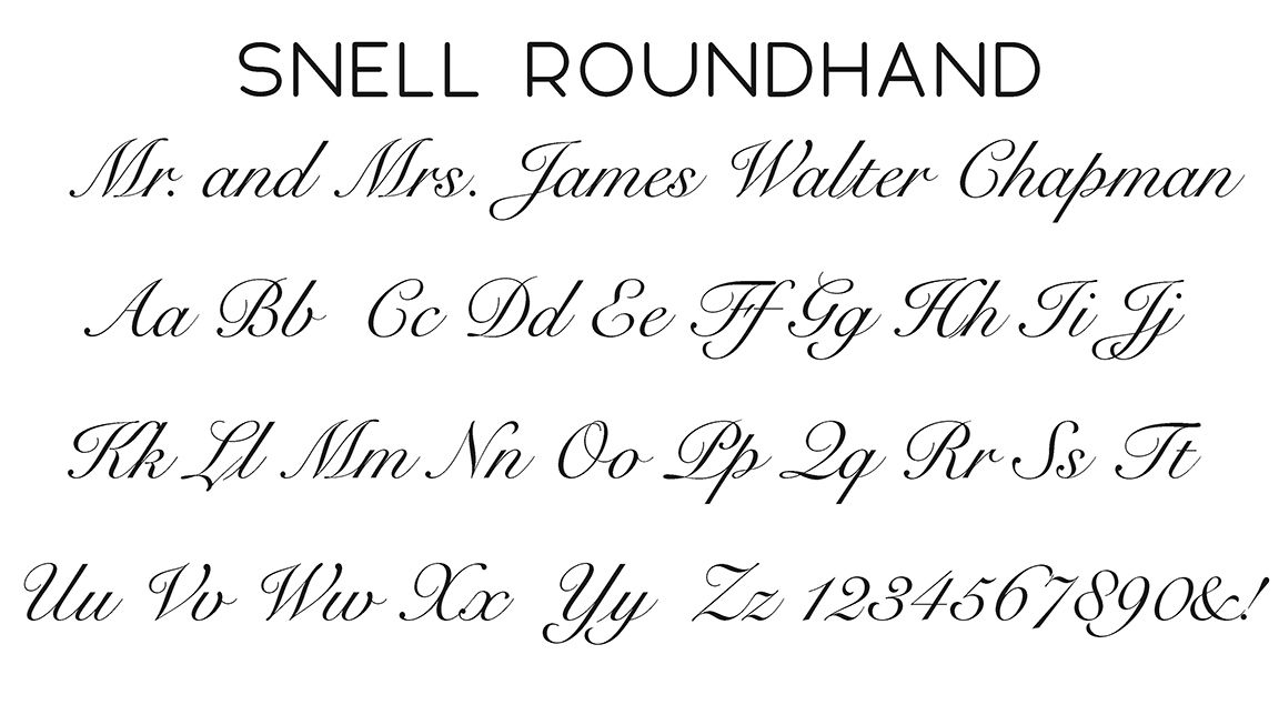 Snell Roundhand Font