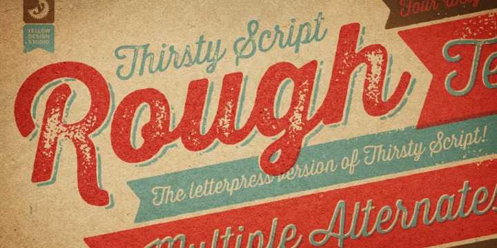 Thirsty Script Rough Font Free Download