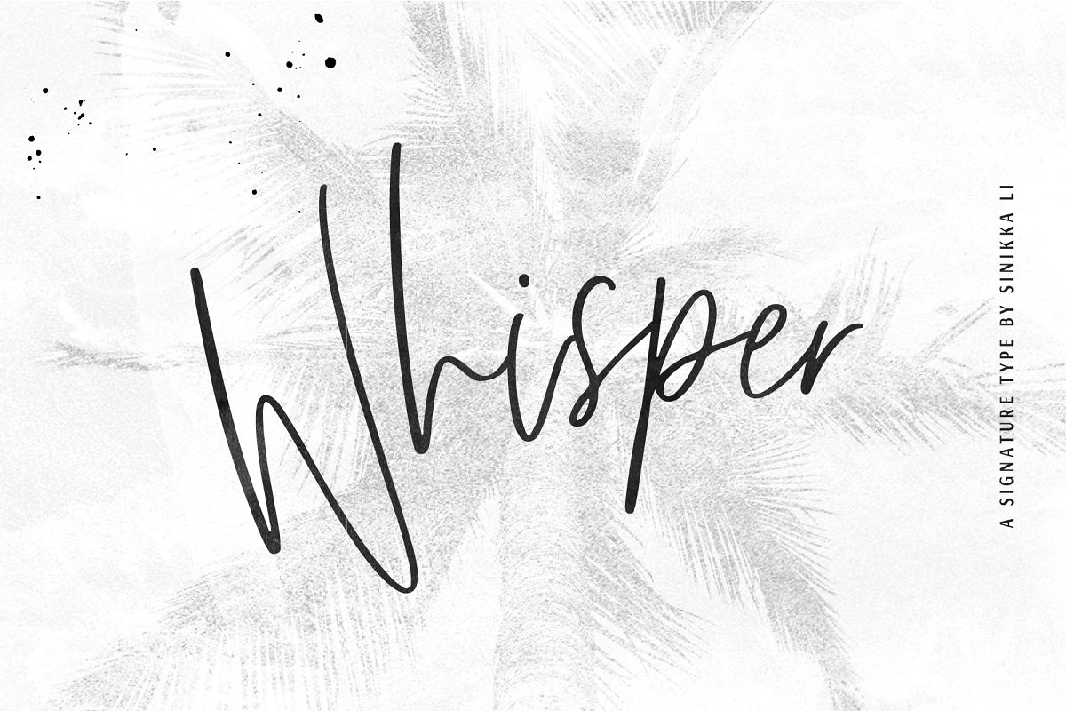 Whispers Calligraphy Font