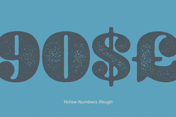 Yellow Numbers Font Free Download