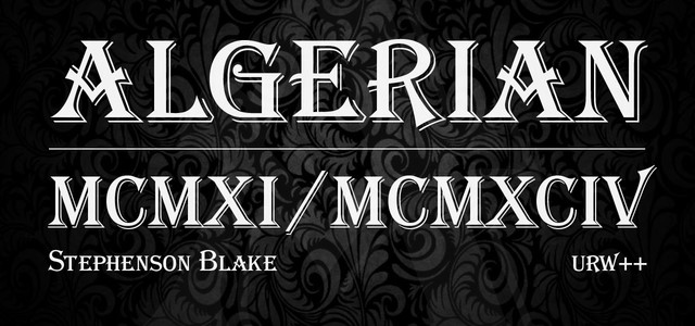 Algerian Font Free Download