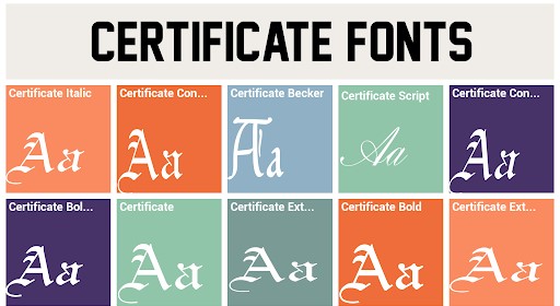 Certificate Font Free Download