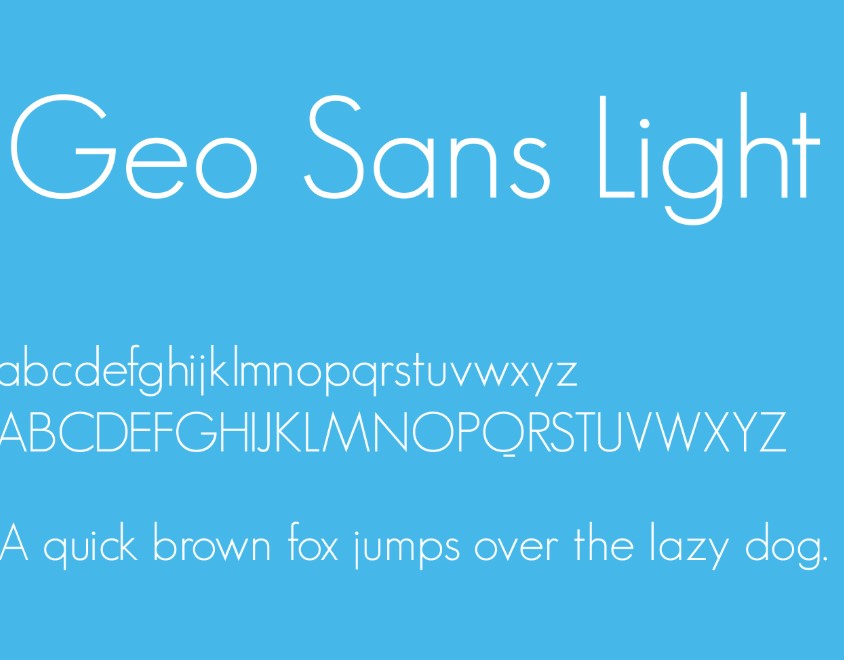 Geo Sans Light Font Free Download