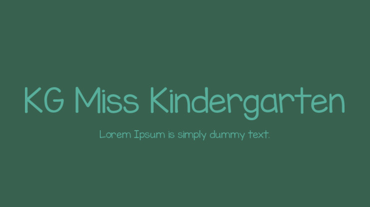 Kg Miss Kindergarten Font Free Download