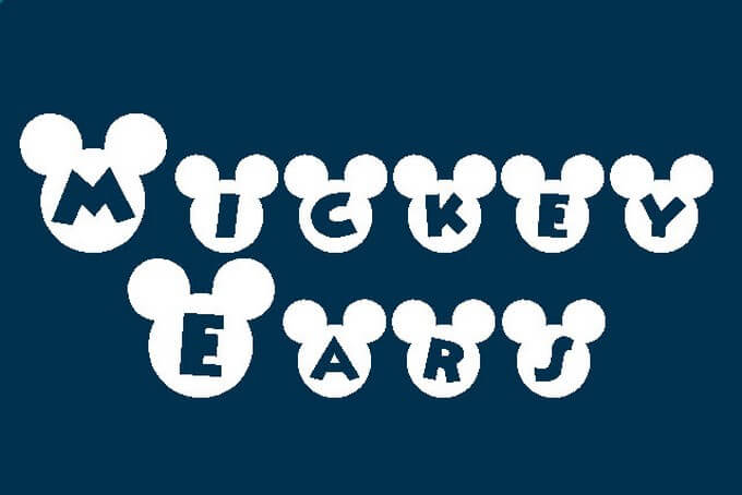 mickey ears font