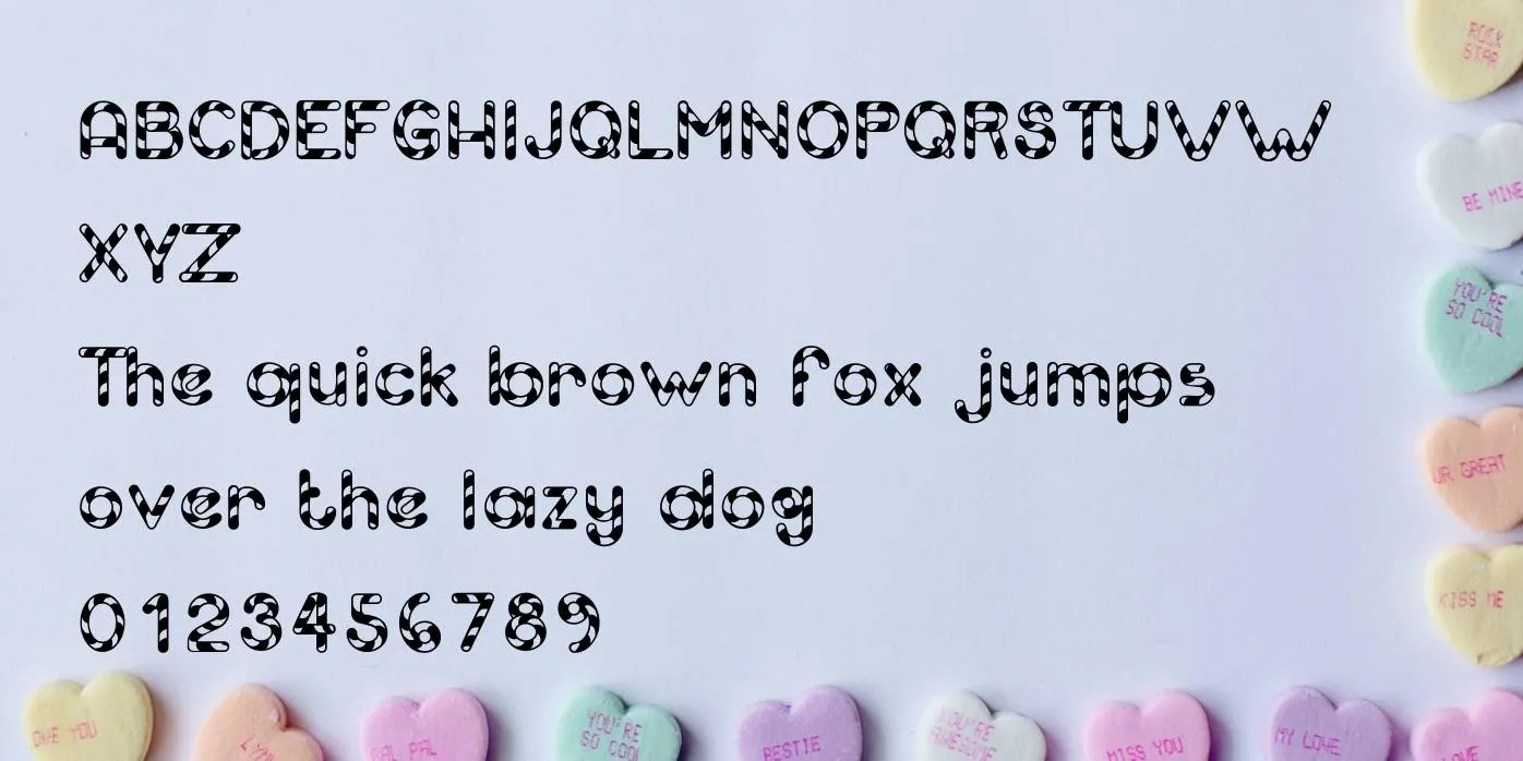 candy cane font