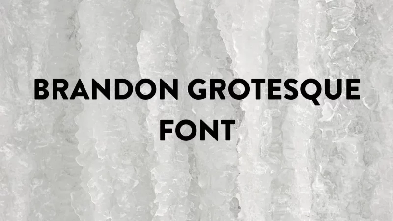 Brandon Grotesque Font Free Download