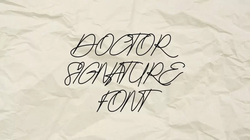 Doctor Signature Font Free Download