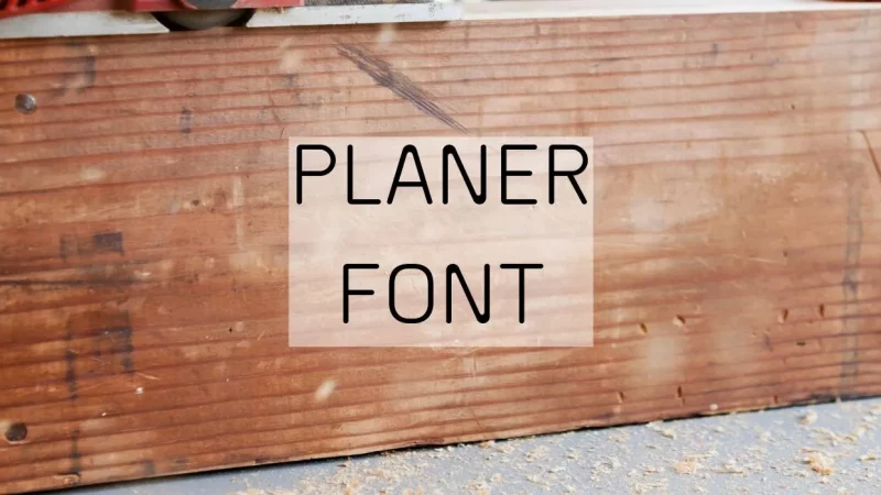 Planer Font Free Download