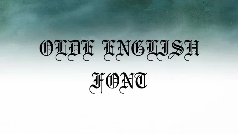 Olde English Font Free Download