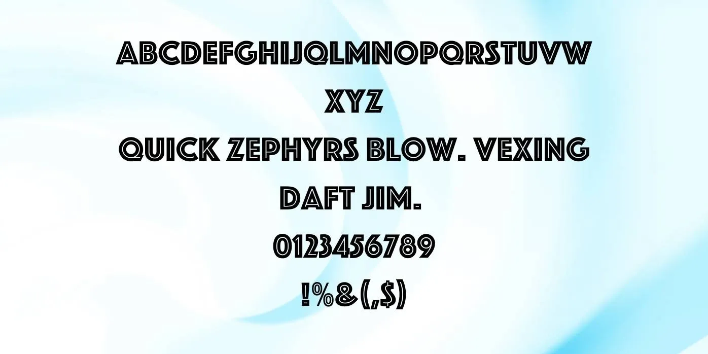 phosphate inline font