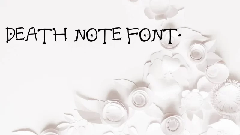 Death Note Font Free download