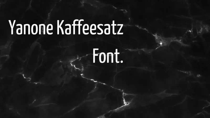 Yanone Kaffeesatz Font Free Download