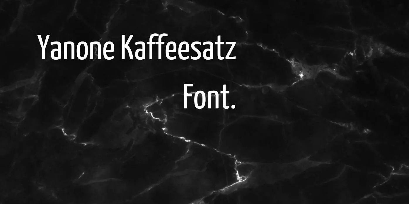 Yanone Kaffeesatz Font Free Download