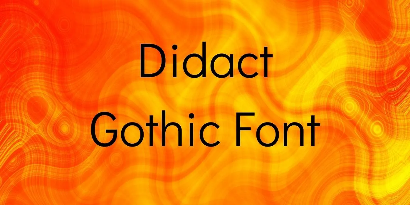 Didact Gothic Font Free Download