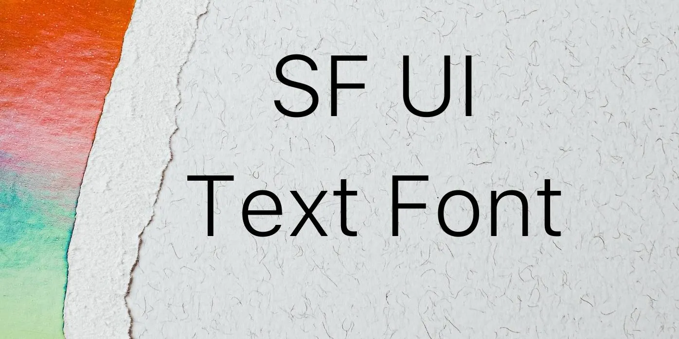 SF UI Text font Free Download