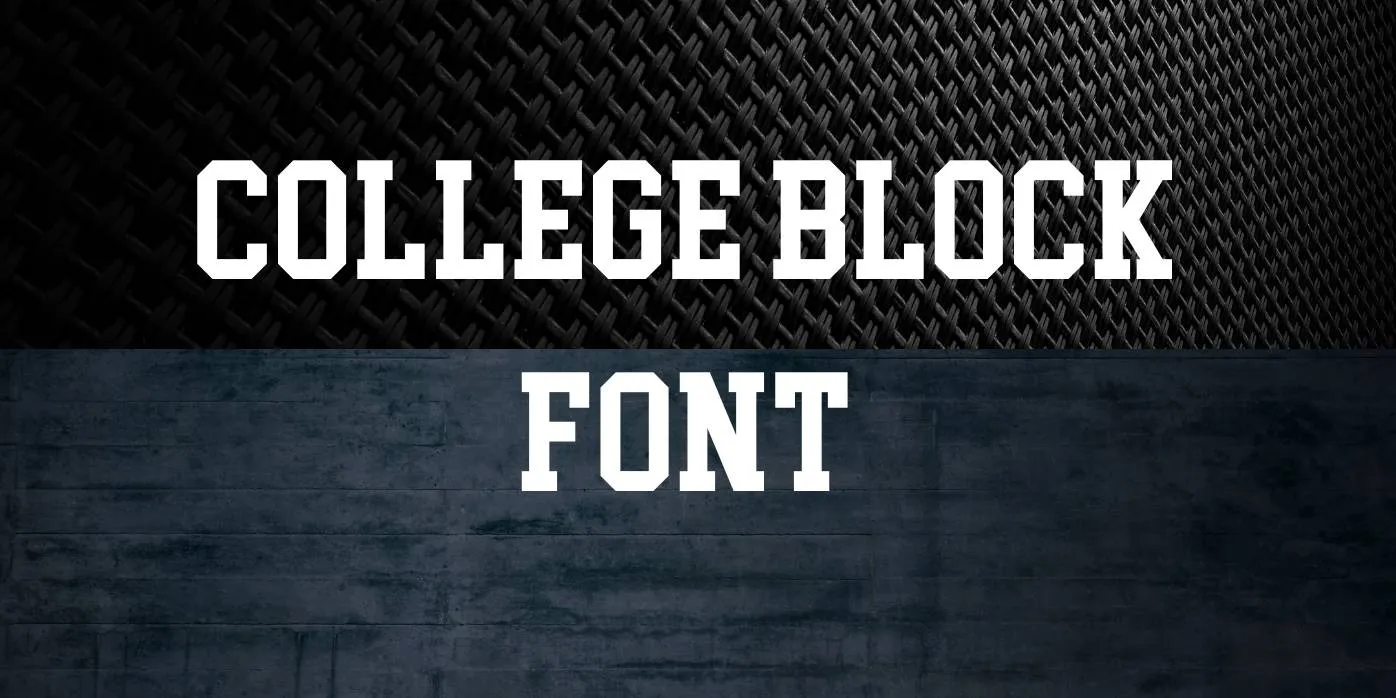 College Block Font Free Download