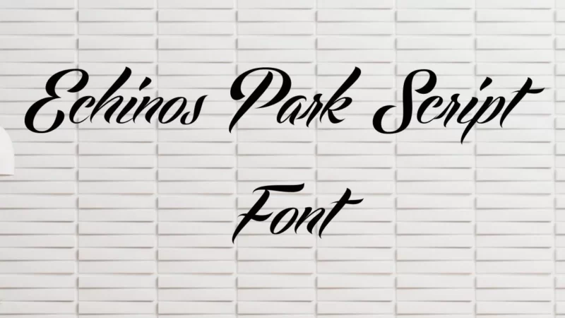 Echinos Park Script Font Free Download