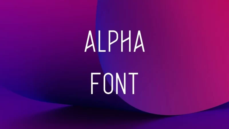 Alpha Font Free Download
