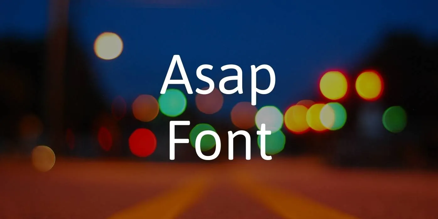 Asap Font Free Download