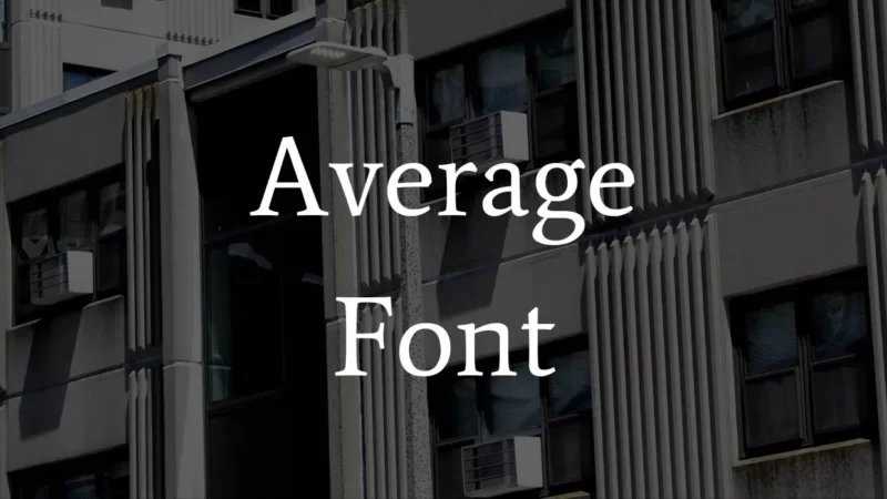 Average Font Free Download