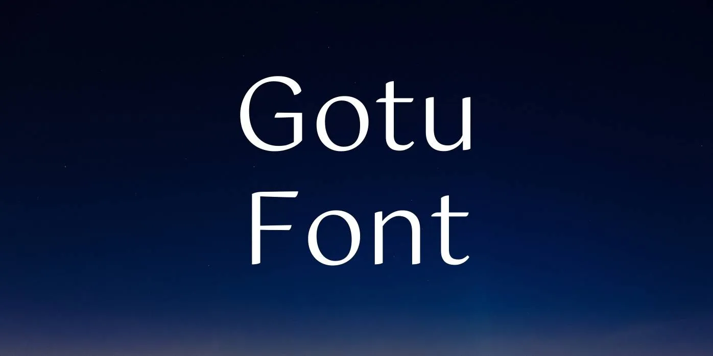 Gotu Font Free Download