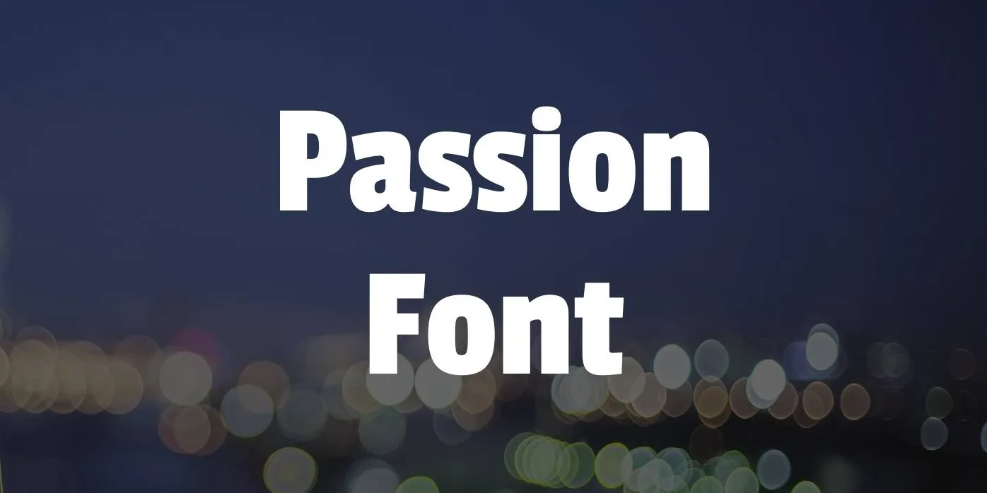 Passion Font Free Download