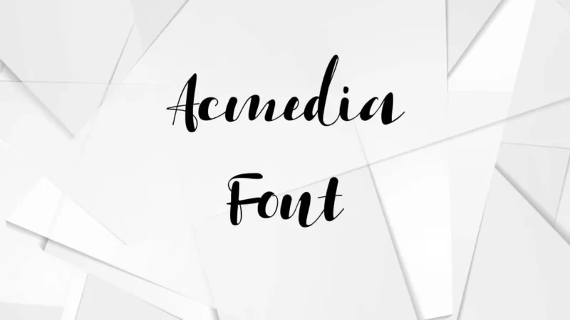 Acmedia Font Free Download