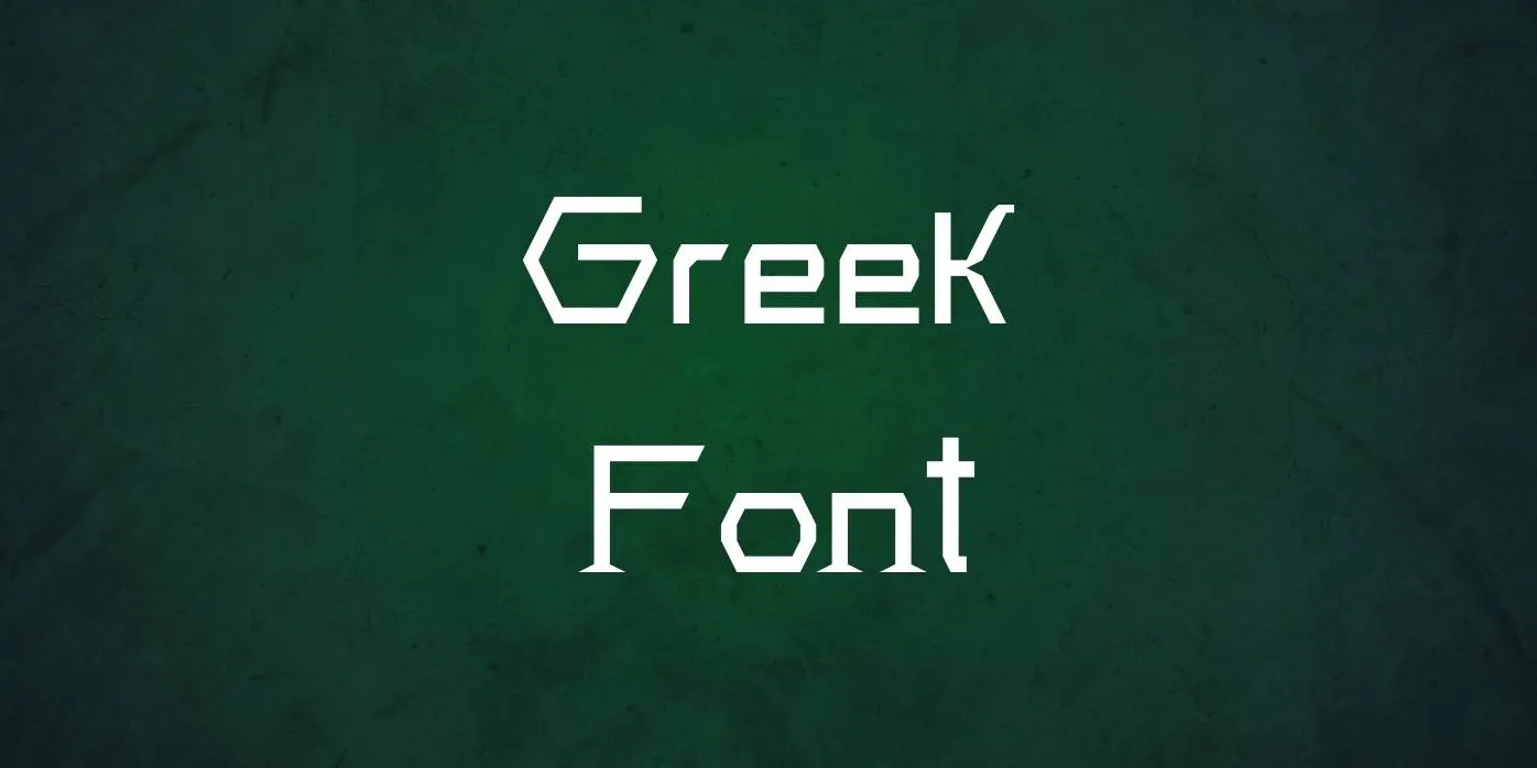 Greek Font Free Download