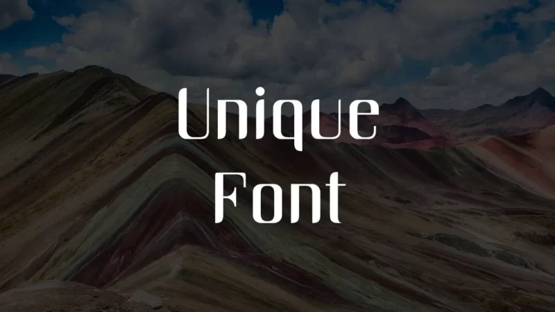 Unique Font Free Download