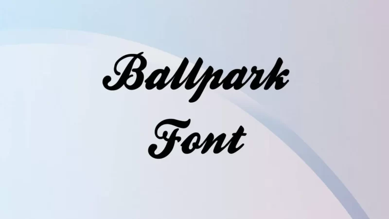 Ballpark Font Free Download