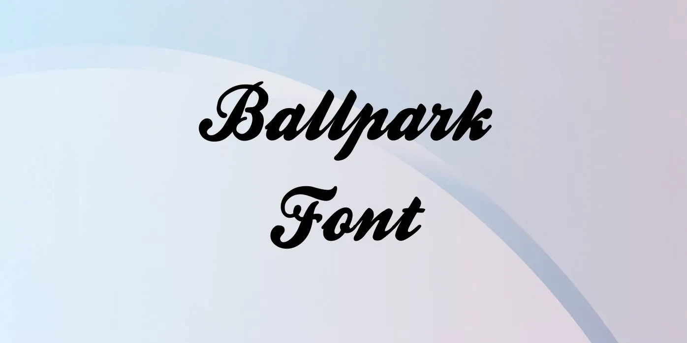 Ballpark Font Free Download