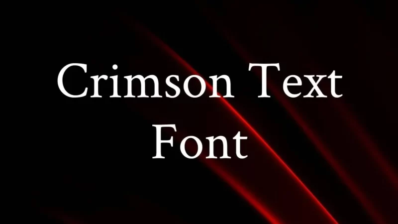 Crimson Text Font Free Download