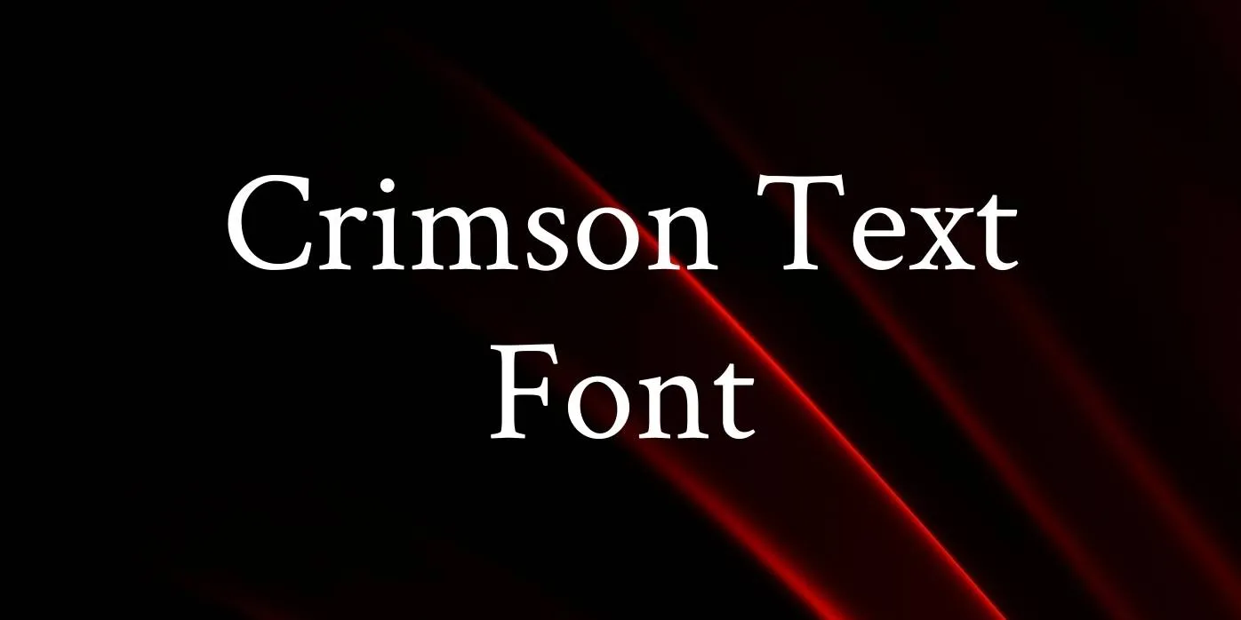 Crimson Text Font Free Download