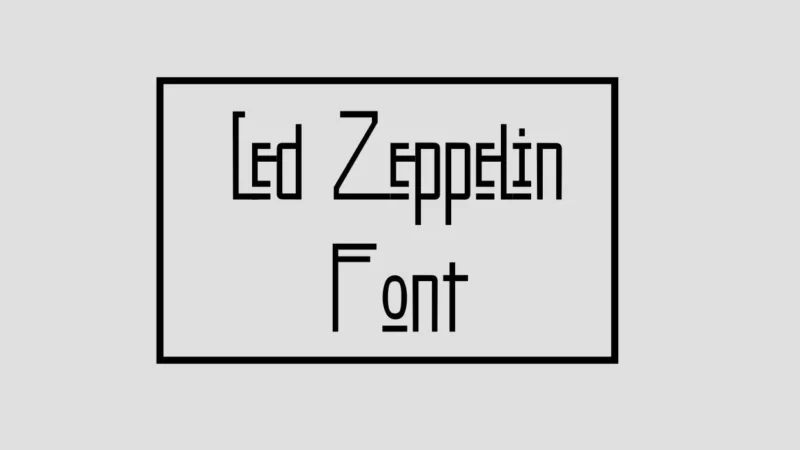 Led Zeppelin Font Free Download