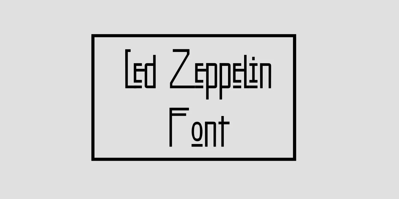 Led Zeppelin Font Free Download