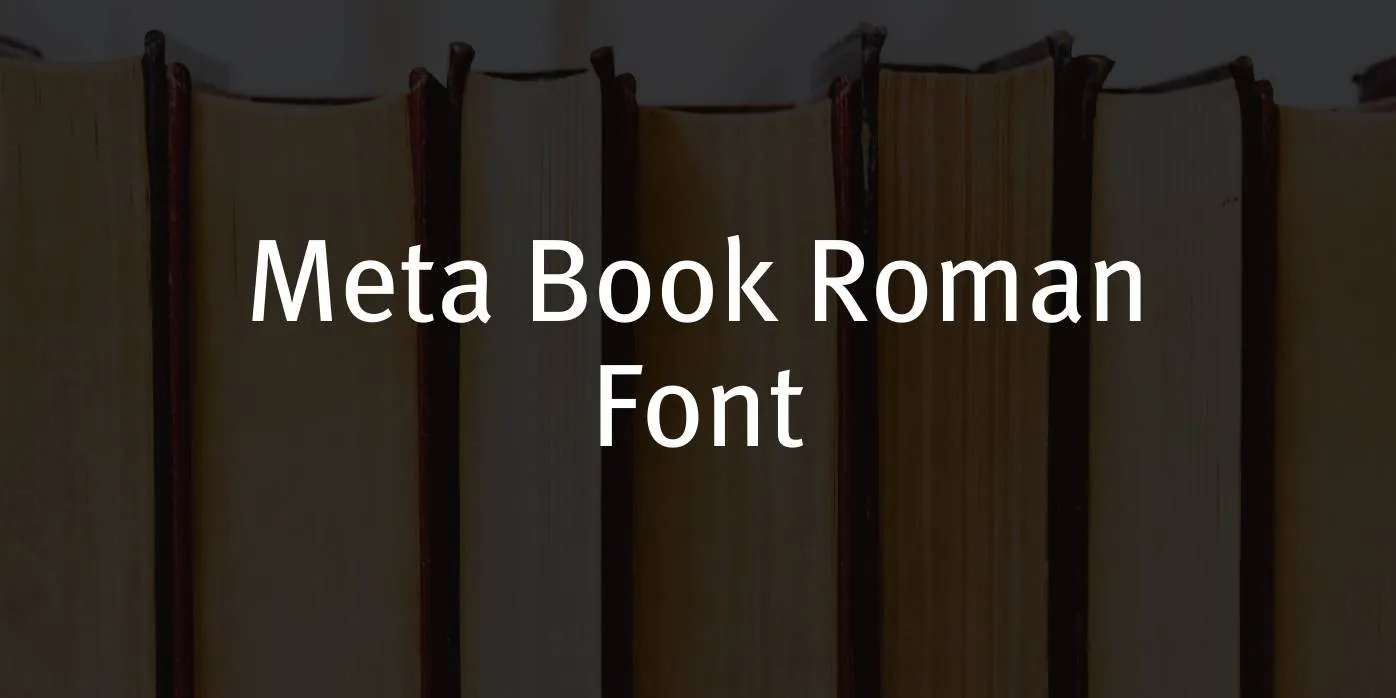 Meta Book Roman Font Free Download