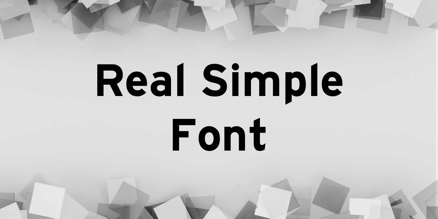 Real Simple Font Free Download