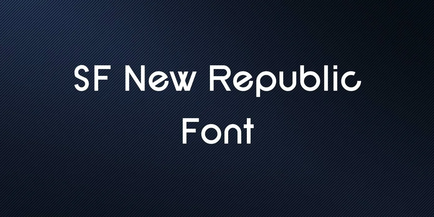 Sf New Republic Font Free Download