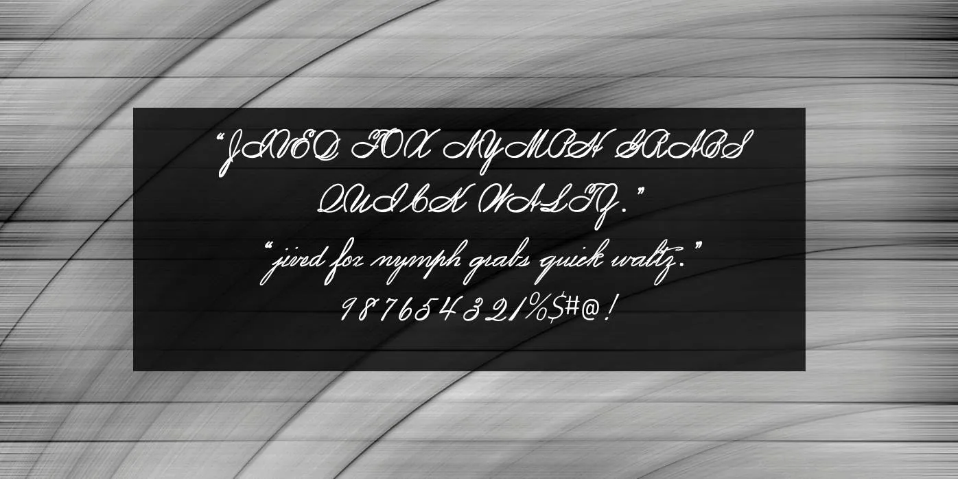 Spencerian Script Font View